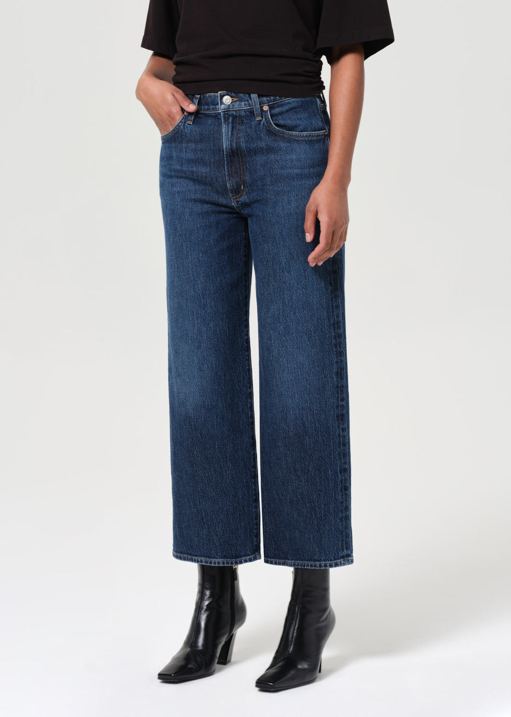 Agolde Harper Crop Wide Leg Jean in Echo
