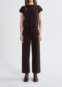 Agolde Ren High Rise Wide Leg Pant in Sloe Berry