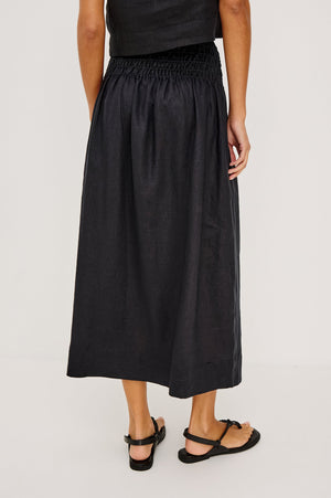 Rails Alessa Skirt in Black Linen