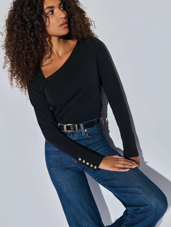 Nation Anita Asymmetrical Top in Black