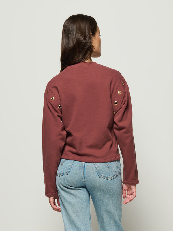 Nation Arlem Sweatshirt in Brunette