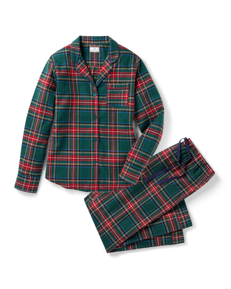 Petite Plume Women's Brushed Twill Pajama In Kensington Tartan