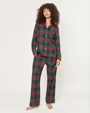 Petite Plume Women's Brushed Twill Pajama In Kensington Tartan