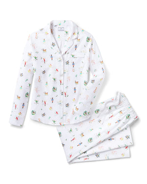 Petite Plume Women's Twill Pajama In 12 Days of Christmas