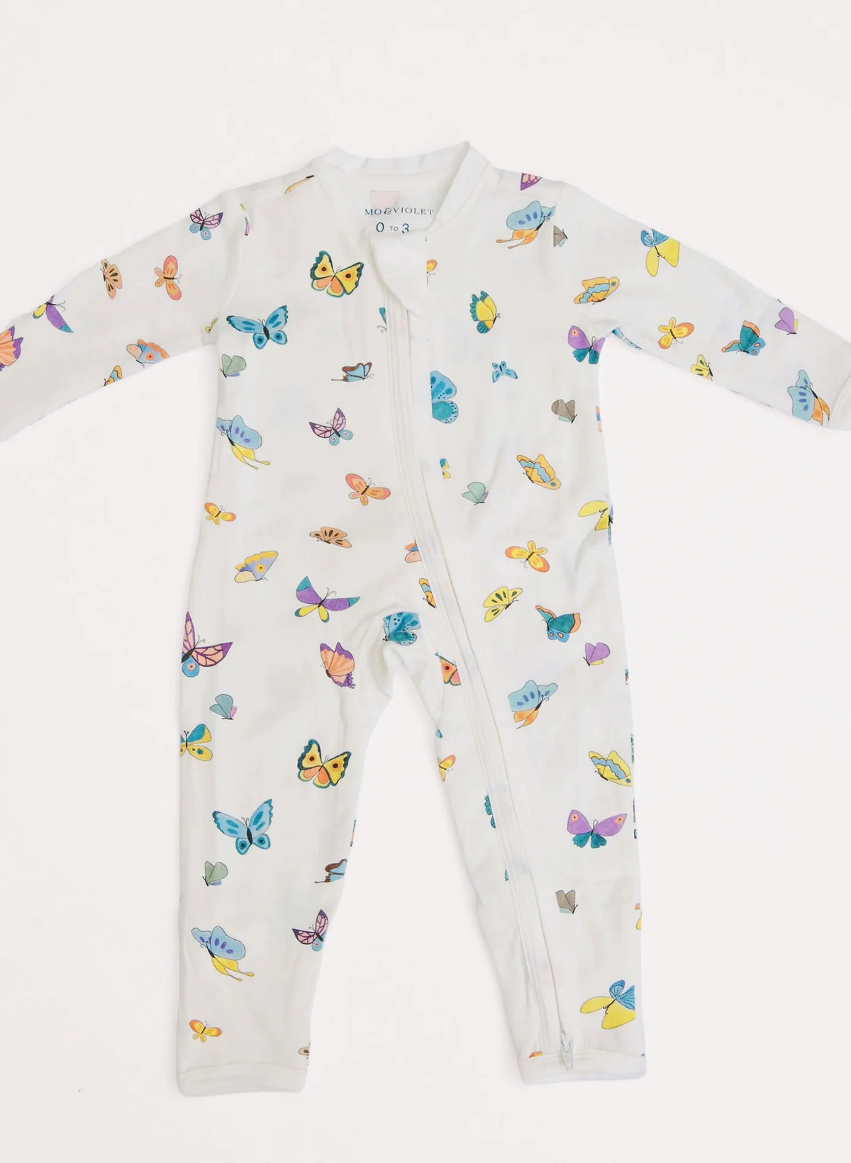 Timo & Violet Baby Zippered One Piece in Madame Butterfly