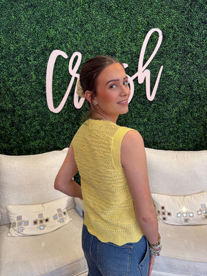 SUNCOO Paris Pidji Sweater Vest in Yellow