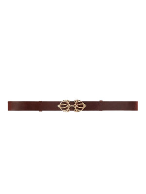 BA+SH Bilissi Leather Belt With Gold Buckle in Multiple Colors