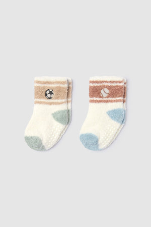 Barefoot Dreams CozyChic Lite Baby Striped Play Sock Set