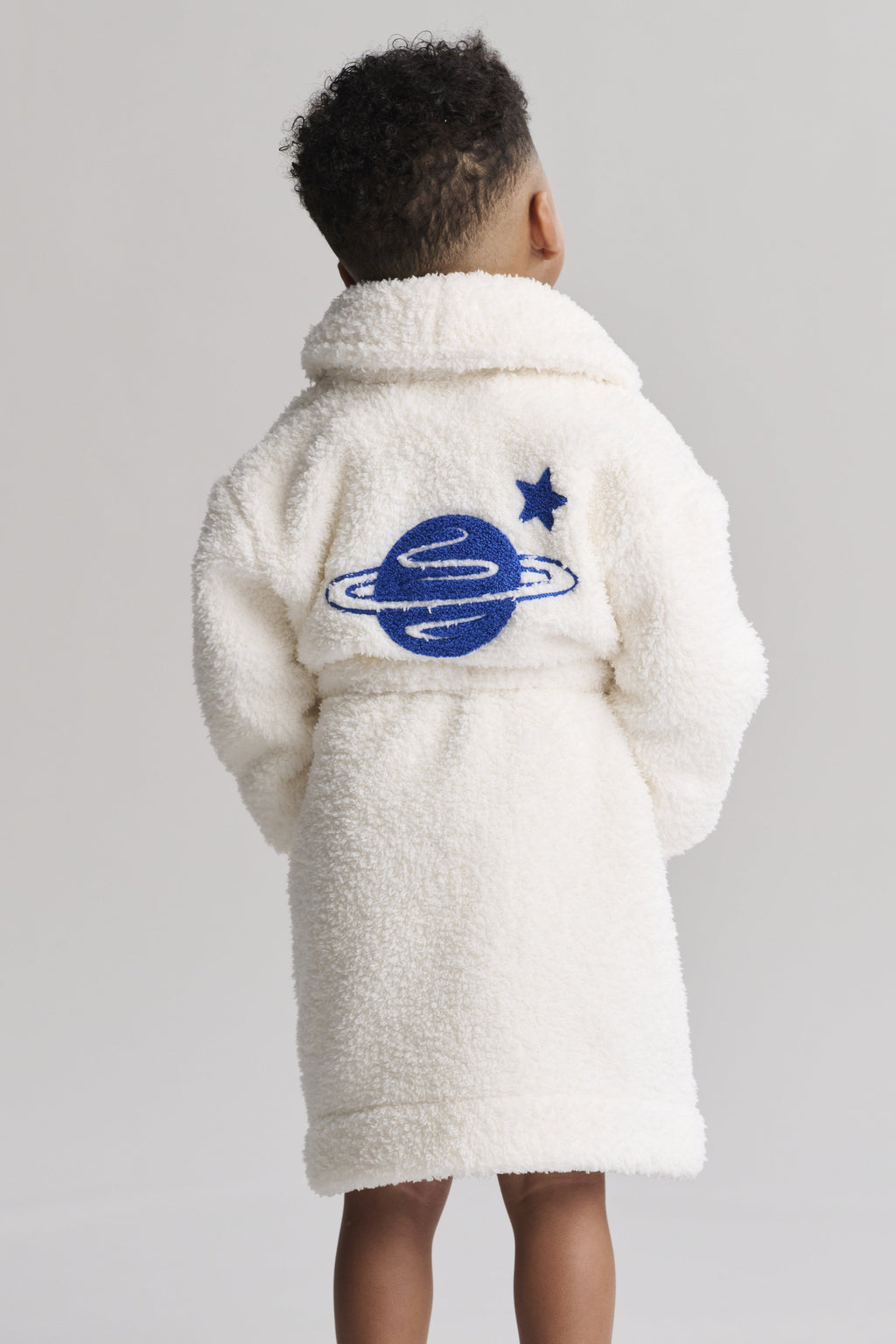 Barefoot Dreams Kids Brushed CozyChic Toddler Embroidered Planet Robe