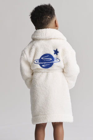 Barefoot Dreams Kids Brushed CozyChic Toddler Embroidered Planet Robe