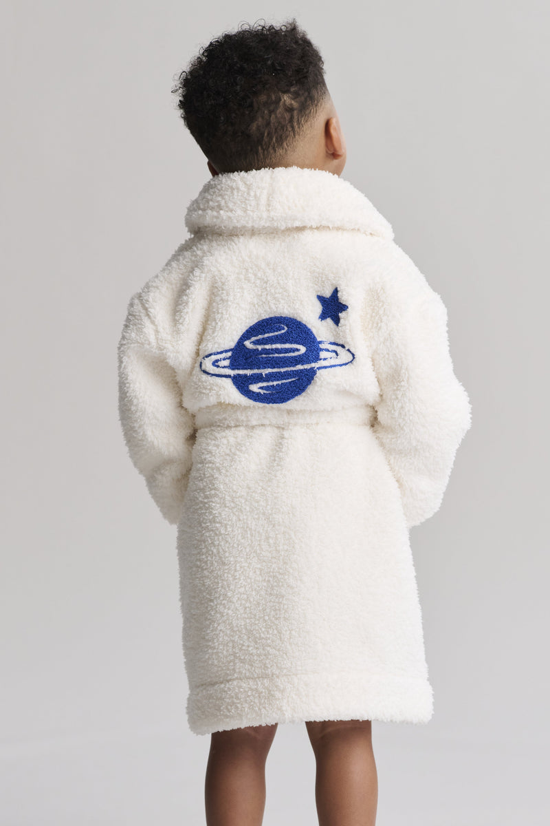 Barefoot Dreams Kids Brushed CozyChic Toddler Embroidered Planet Robe