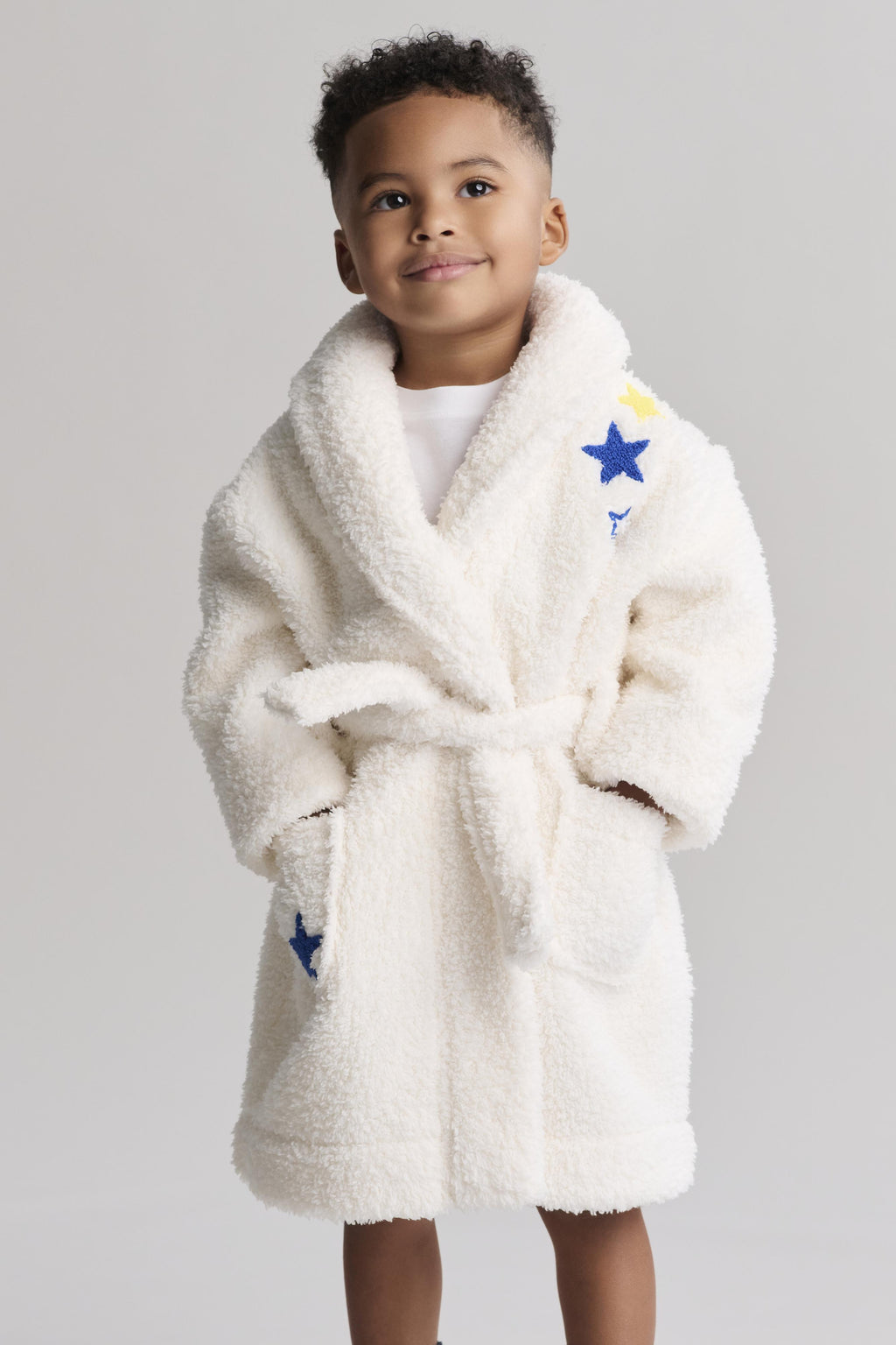 Barefoot Dreams Kids Brushed CozyChic Toddler Embroidered Planet Robe