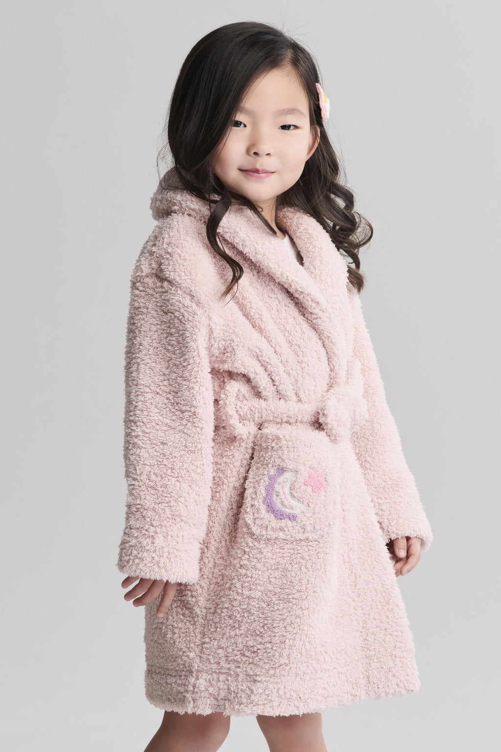 Barefoot Dreams Kids Brushed CozyChic Embroidered Star Robe