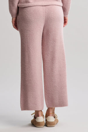 Barefoot Dreams Cozy Chic Lite Textured Crop Pant in Teaberry
