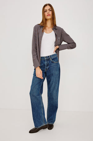 Rails Beck Shirt in Hickory Stripe