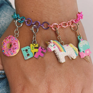 Charm It! Rainbow Chain Bracelet