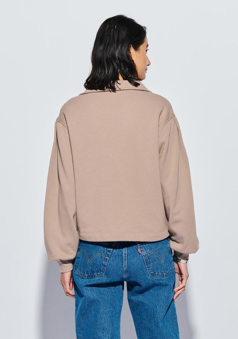 Nation Ltd Blake Pullover Sweatshirt in Mushroom