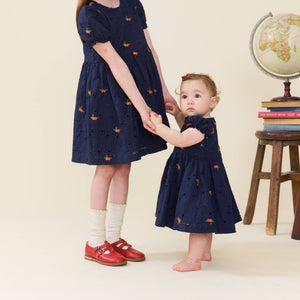Pink Chicken Baby Eliza Dress Set in Eyelet Embroidery