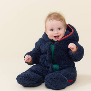 Pink Chicken Baby Boys Pramsuit in Navy