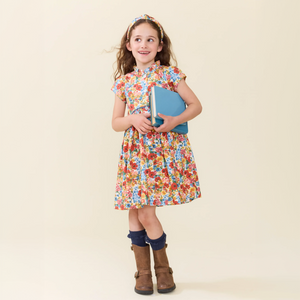 Pink Chicken Fatima Dress in Watercolor Meadow