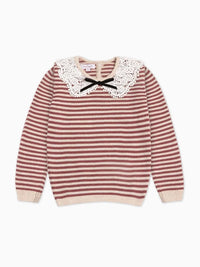 La Coqueta Blanca Sweater in Dark Rose