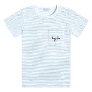 Joy Street Kids Big Bro T-Shirt in Light Blue Stripe
