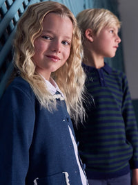 La Coqueta Brio Sweater in Navy Stripe