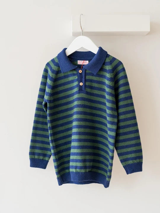 La Coqueta Brio Sweater in Navy Stripe