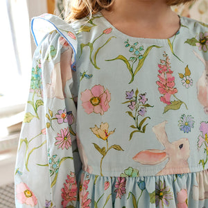 Pink Chicken Brooke Dress in Botanical Bunnies