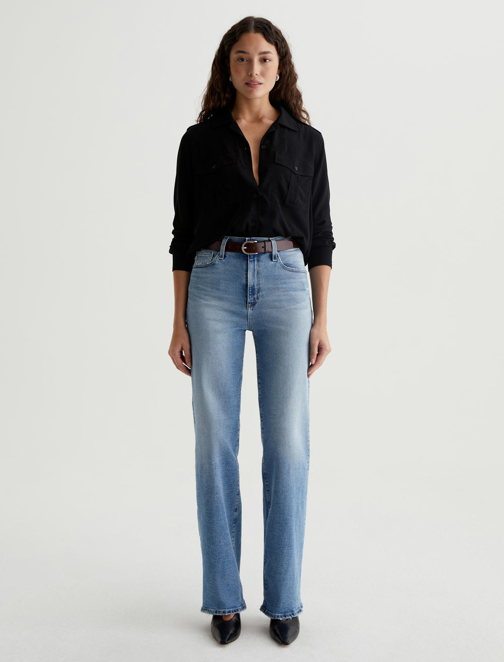 AG Kora High rise Wide Leg Jean in Momento