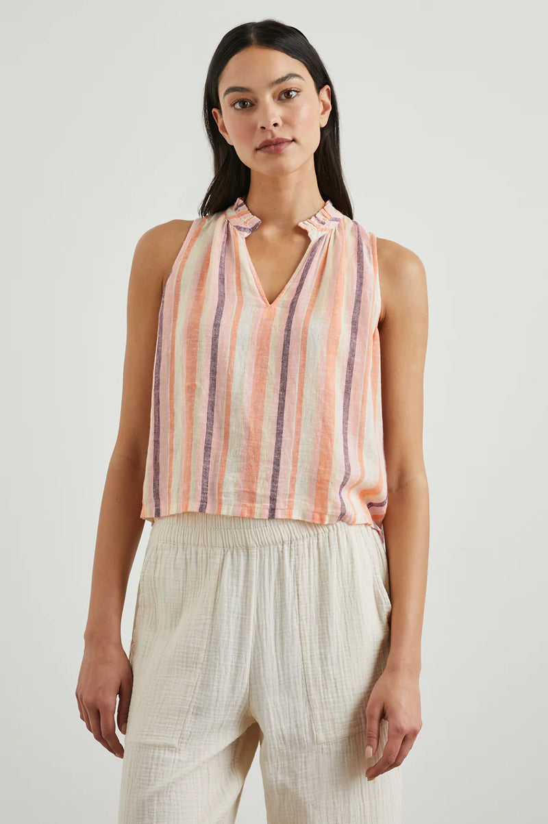 Rails Christy Top in Papaya Stripe