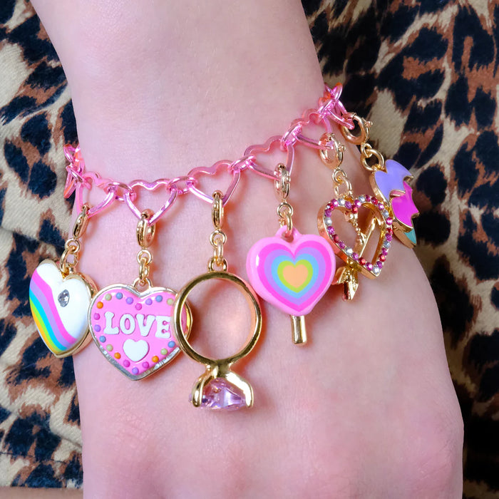 Charm It! Gold Heart Lollipop Charm