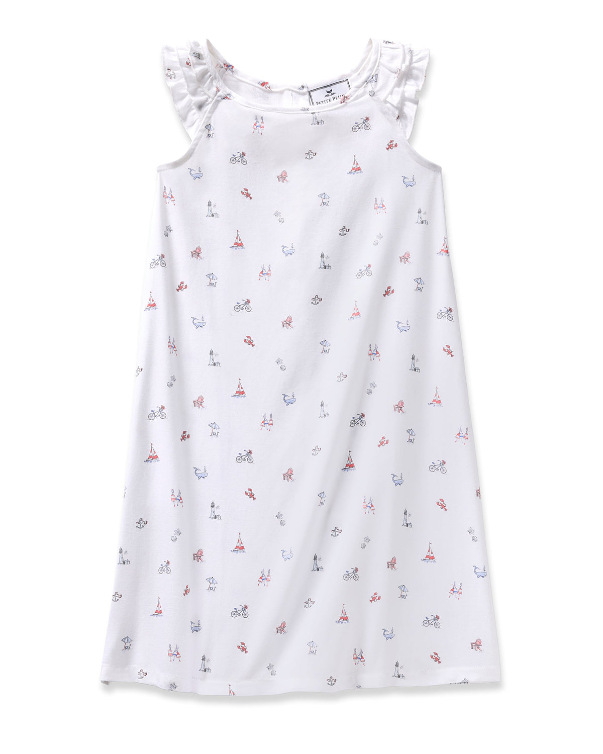 Petite Plume Twill Amelie Nightgown in Coastal Charms