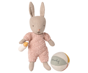 Maileg Winter Micro Rabbit Set in Sand/Rose