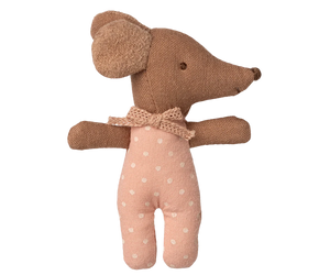 Maileg Winter Sleepy Wakey Baby Mouse in Matchbox in Rose