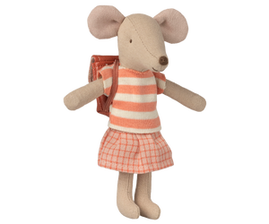 Maileg Tricycle Mouse, Big Sister - Coral