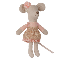 Maileg Driver Mouse Little Sister in Red Car Box