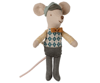 Maileg Driver Mouse Little Brother in Green Car Box