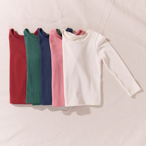 Coop Kids By Pink Chicken Long Sleeve Seesaw Rib Tee in Cream