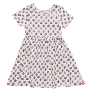 Coop Kids by Pink Chicken Sunny Dress in Mini Lavender Block Floral