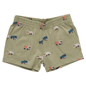 Coop Kids by Pink Chicken Sandbox Short in Trucks