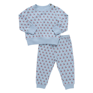 Coop Kids by Pink Chicken Baby Jax Jogger Set in Cherries