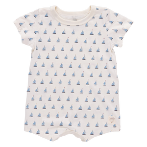Coop Kids by Pink Chicken Adventure Romper in Sailboats