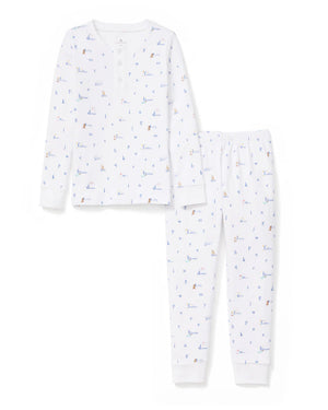 Petite Plume Pajama Set in Letters and lullabies