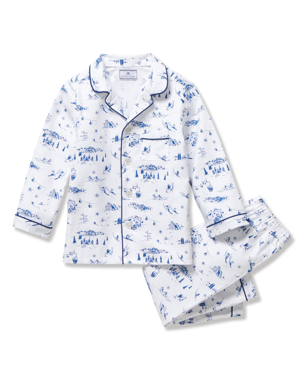 Petite Plume Twill Pajama In Chalet Toile