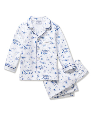 Petite Plume Twill Pajama In Chalet Toile