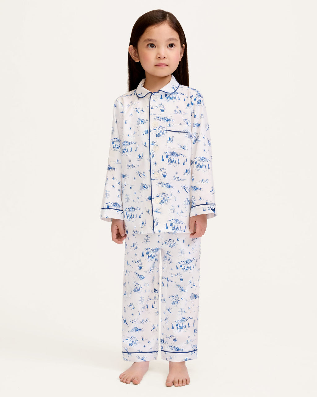 Petite Plume Twill Pajama In Chalet Toile