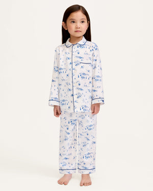 Petite Plume Twill Pajama In Chalet Toile