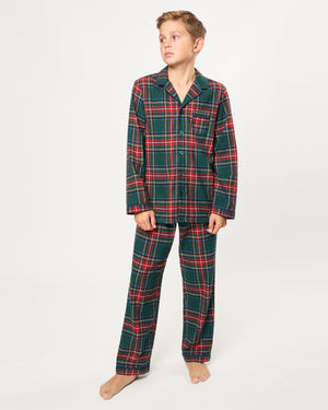 Petite Plume Brushed Twill Pajama Set in Kensington Tartan