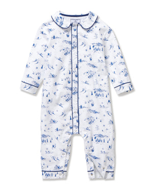 Petite Plume Twill Cambridge Romper in Chalet Toile